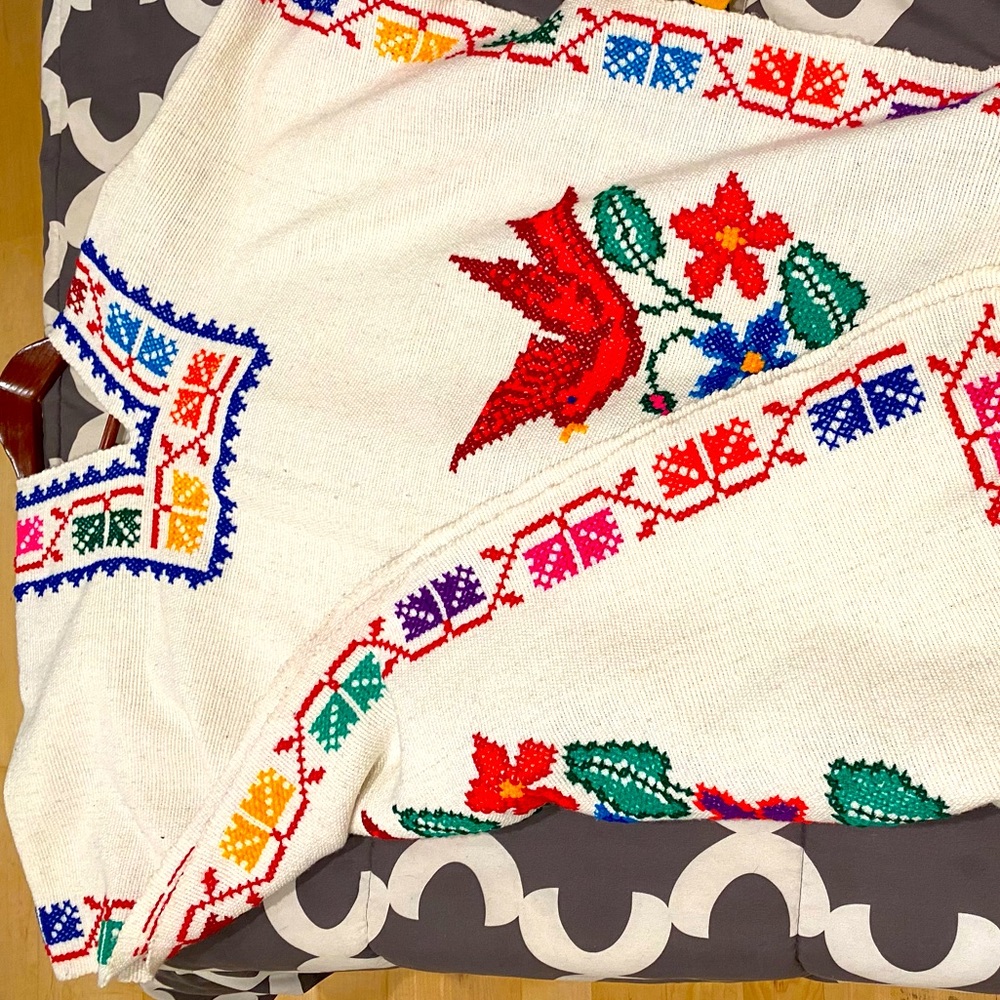 Vintage Cross-stitch Poncho